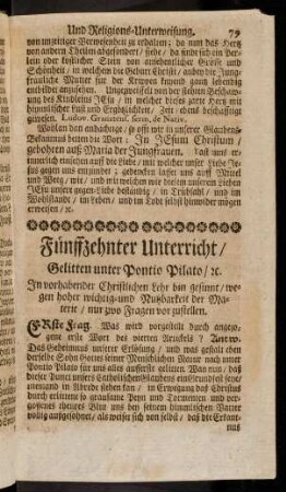 79-85, 15. Gelitten unter Pontio Pilato