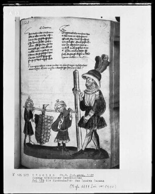 Auszug biblischer Geschichten — Die Kundschafter des Landes Kanaan, Folio 129recto