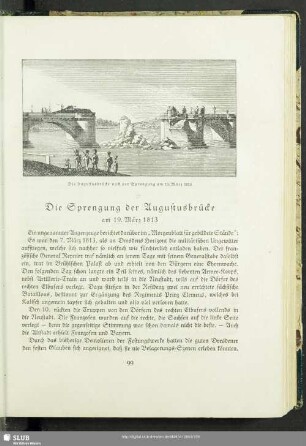 Die Sprengung der Augustusbrücke am 19. März 1813 : [Bericht eines Augenzeugen]