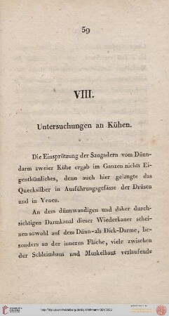 VIII. Untersuchungen an Kühen