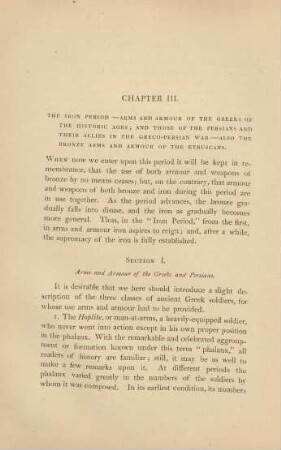 Section I. - Arms and armour of the Greeks and Persians