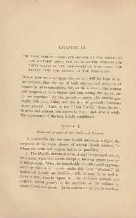 Section I. - Arms and armour of the Greeks and Persians