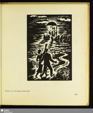 Holzschnitt aus dem Zyklus "Von Schwarz zu Weiß"