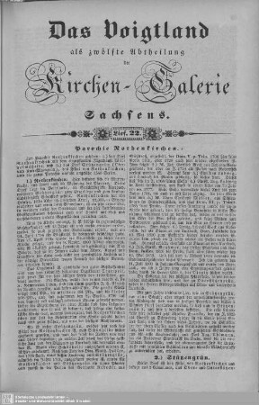 Parochie Rothenkirchen, Parochie Theuma : 22. Lieferung