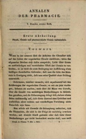 Annalen der Pharmacie, 5. 1833