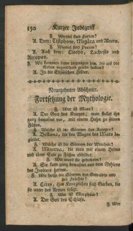 Neunzehnter Abschnitt. Fortsetzung der Mythologie