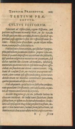 Tertium Praeceptum. Cultus Festorum.