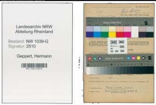 Entnazifizierung Hermann Geppert , geb. 03.08.1896 (Lehrer)