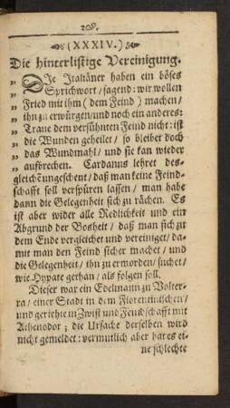 (XXXIV.) Die hinterlistige Vereinigung.