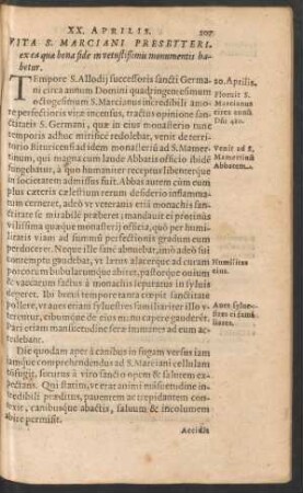 Vita S. Marciani Presbyteri ...