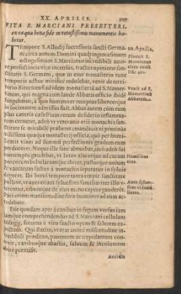 Vita S. Marciani Presbyteri ...