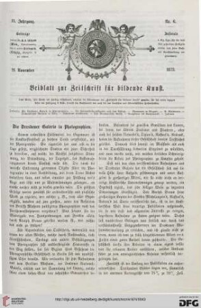 Heft 6 (21. November 1873)