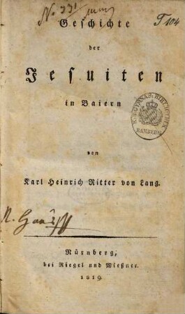 Geschichte der Jesuiten in Baiern