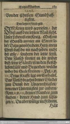 CLXX. Von der Christen Standhafftigkeit