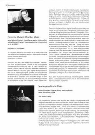 Florentine Mulsant: Chamber Music