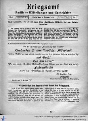 Nr. 7, 09.02.1917