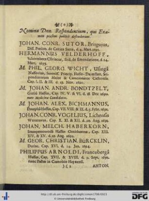 Nomina Dnn. Respondentium.