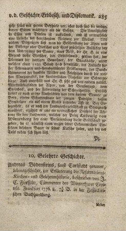 Andreas Bodenstein's, sonst Carlstadt genannt, Lebensgeschichte.