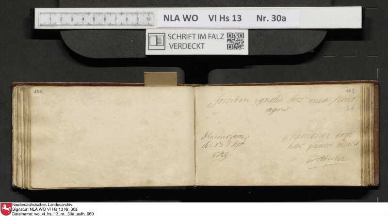 Stammbuch des U. J. Schrader aus Hannover