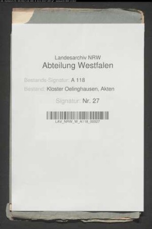 Bestallung des Oelinghauser Rezeptors zu Werl