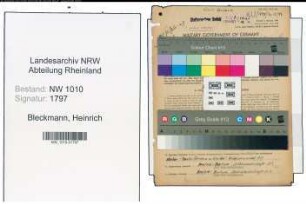 Entnazifizierung Heinrich Bleckmann , geb. 07.10.1899 (Stadtbauinspektor)