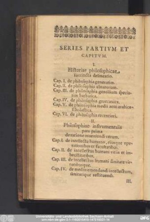Series Partium Et Capitum.