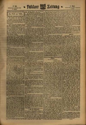 Dritte Ausgabe vom Samstag, den 24. September 1910.