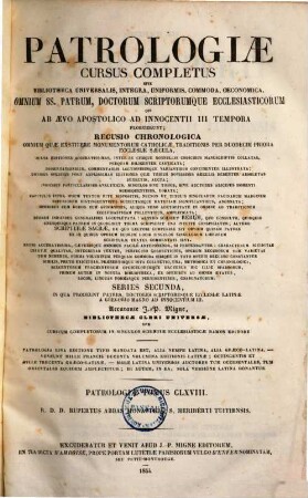 R. D. D. Ruperti abbatis monasterii S. Heriberti Tuitiensis, viri longe doctissimi summique inter veteres theologi, opera omnia : juxta editionem Venetam anni 1748 praevia diligentissima emendatione ad prelum revocata, variisque monumentis aucta, 2