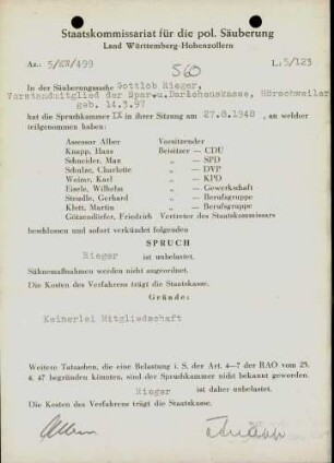Rieger, Gottlob