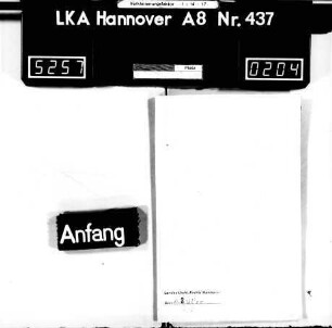 Uetze: Bericht (...) über die Kirchengüter, angelegt 1734