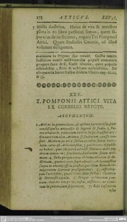 XXV. T. Pomponii Attici Vita Ex Cornelio Nepote