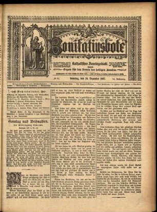 Erste Ausgabe vom Sonntag, den 29. Dezember 1907.