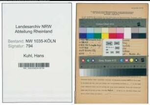Entnazifizierung Hans Kuhl , geb. 03.04.1910 (Elektriker)
