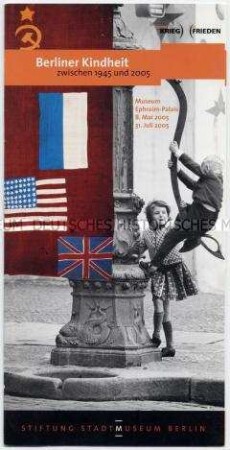 Informations- und Werbeblatt zu einer Ausstellung über Kinder in Berlin im Ephraim-Palais Berlin