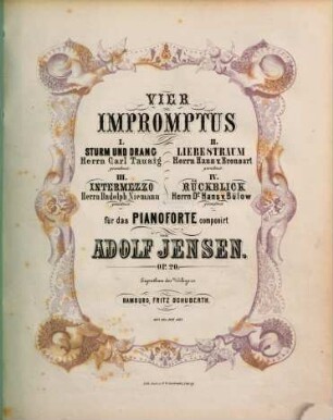 Vier Impromptus : für d. Pianoforte ; op. 20, 1. Sturm und Drang. - 15 S.