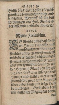 XXVII. Meine Freundinn.