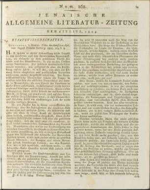 Num. 161. Den 6. Julius. 1804