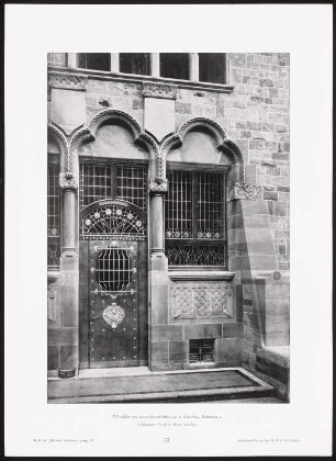Herrschaftshaus Hofstraße, Karlsruhe: Ansicht, Detail (aus: Moderne Neubauten, 4.Jg., 1898ff, hrsg. W. Kick)