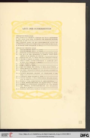 Liste der Subskribenten
