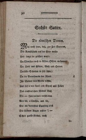 Sechste Satire.
