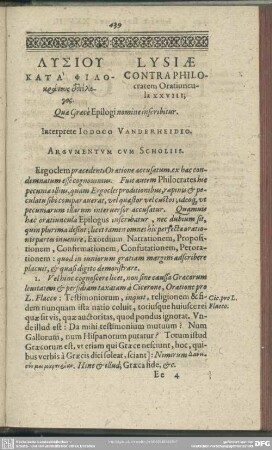 [Oratio XXVIII. Contra Philocratem brevis Oratio, seu Epilogus]