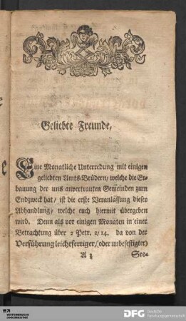 Geliebte Freunde, [...].