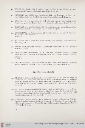 X. Porzellan (Nr. 929 - 1038)