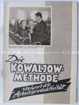 Propagandaschrift zur Steigerung der Produktion durch sowjetische Neuerermethoden
