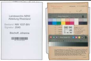 Entnazifizierung Johanna Bischoff , geb. 26.03.1903 (Lehrerin)