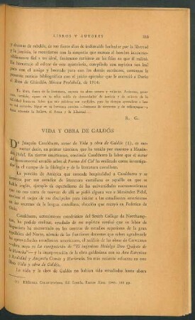 Vida y obra de Galdós