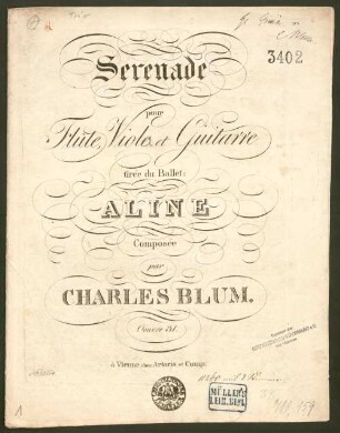 Sérénade pour flûte, viole et guitarre : oeuvre 31