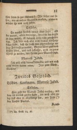 Zweites Gespräch. Tischler. Kaufmann. Matrose Jakob.