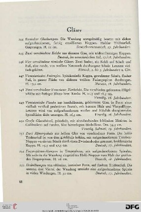 Gläser (Nr. 244-280)