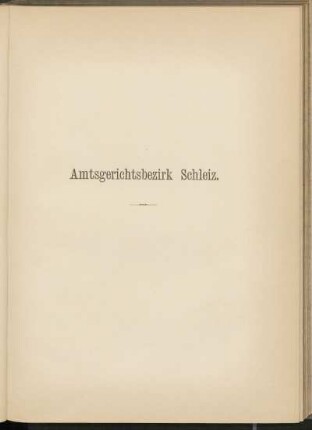 Amtsgerichtsbezirk Schleiz.